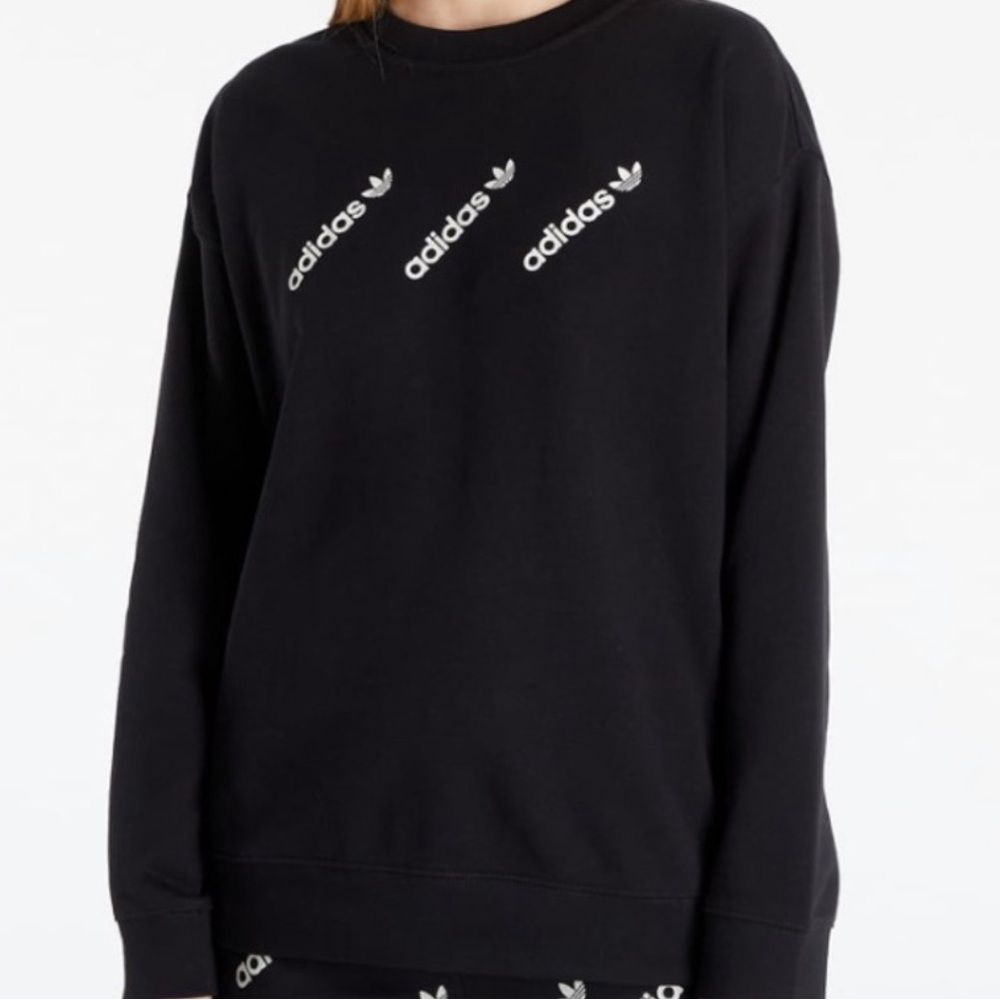 Adidas Black Crewneck Sweatshirt size M